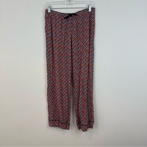 Richie House | Multicolor Tie Waist Geometric Print Pajama Pants Medium